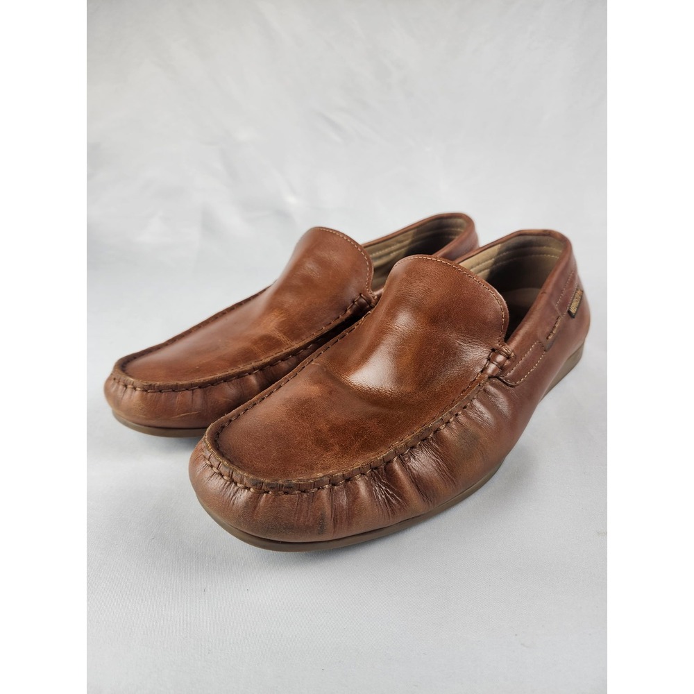 Mephisto Men's US 10.5 Brown Leather Slip On Loafers Comfort Casual Shoes